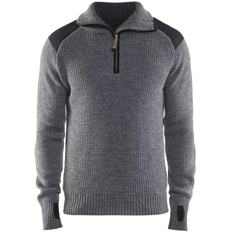 Blåkläder Wollpullover, Marine/Gelb – Bild 5