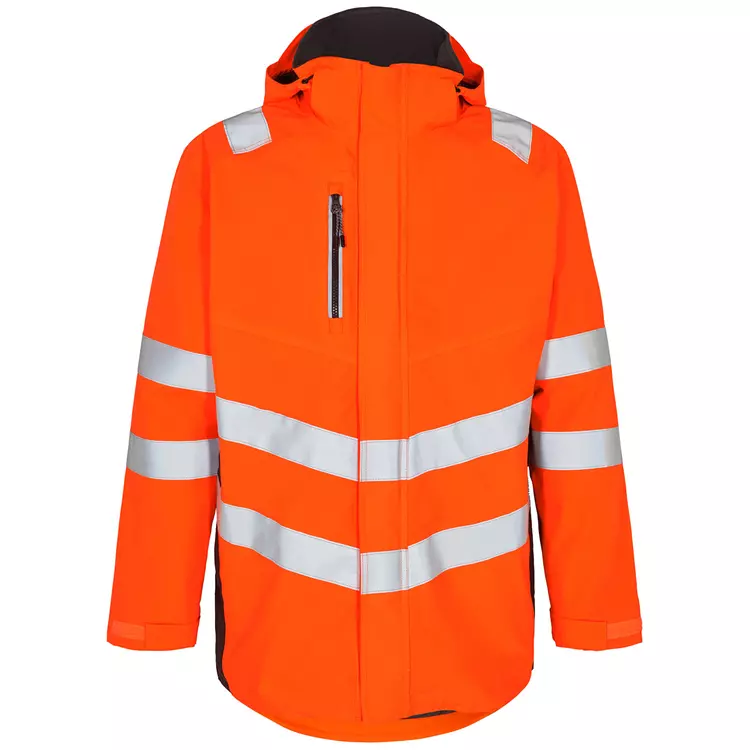 Engel Workwear Engel Safety Parka Shelljacke, Gelb/Blue Ink – Bild 4