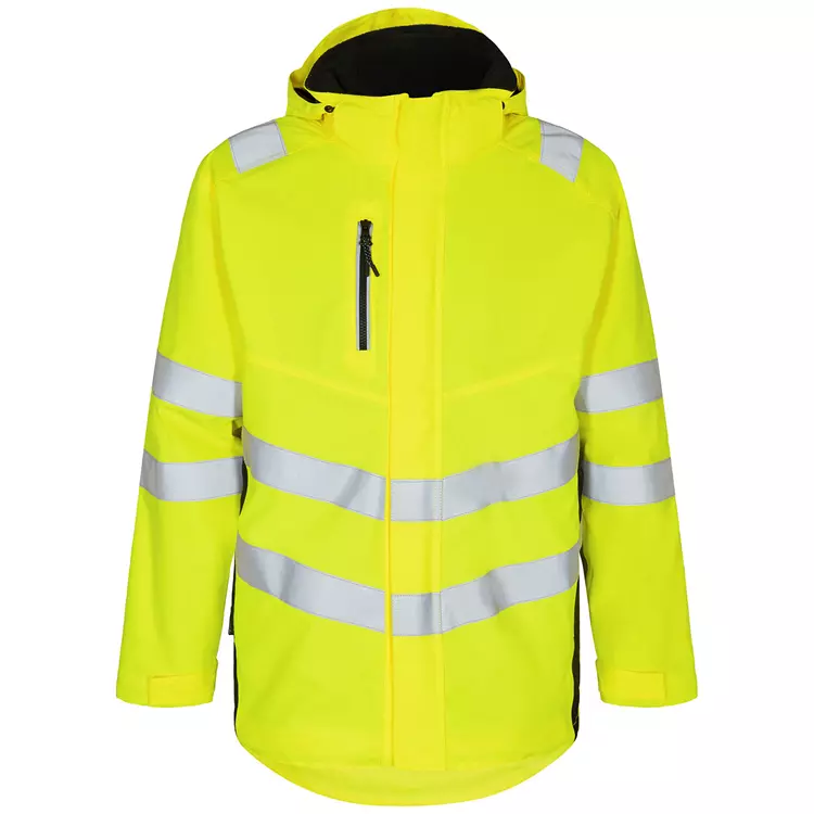 Engel Workwear Engel Safety Parka Shelljacke, Gelb/Blue Ink – Bild 6