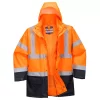 Portwest 5-i-1 Parka, Hi-vis Orange/Marine