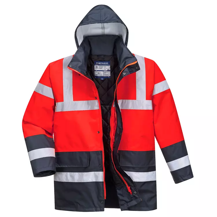 Portwest Wasserdicht Parka, Hi-vis Gelb/Grün Hi-vis Gelb/grau – Bild 3