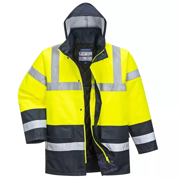 Portwest Wasserdicht Parka, Hi-vis Gelb/Grün Hi-vis Gelb/grau