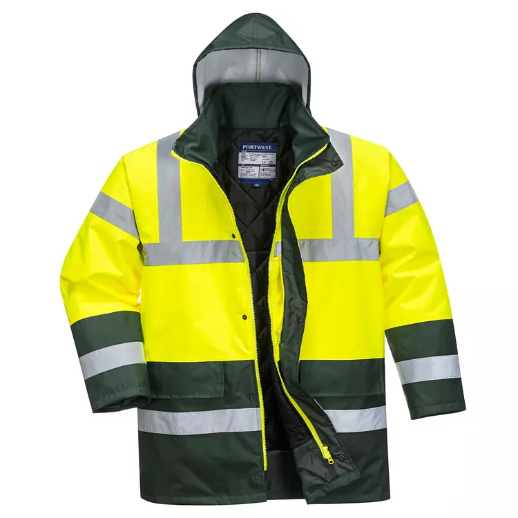 Portwest Wasserdicht Parka, Hi-vis Gelb/Grün Hi-vis Gelb/grau – Bild 5