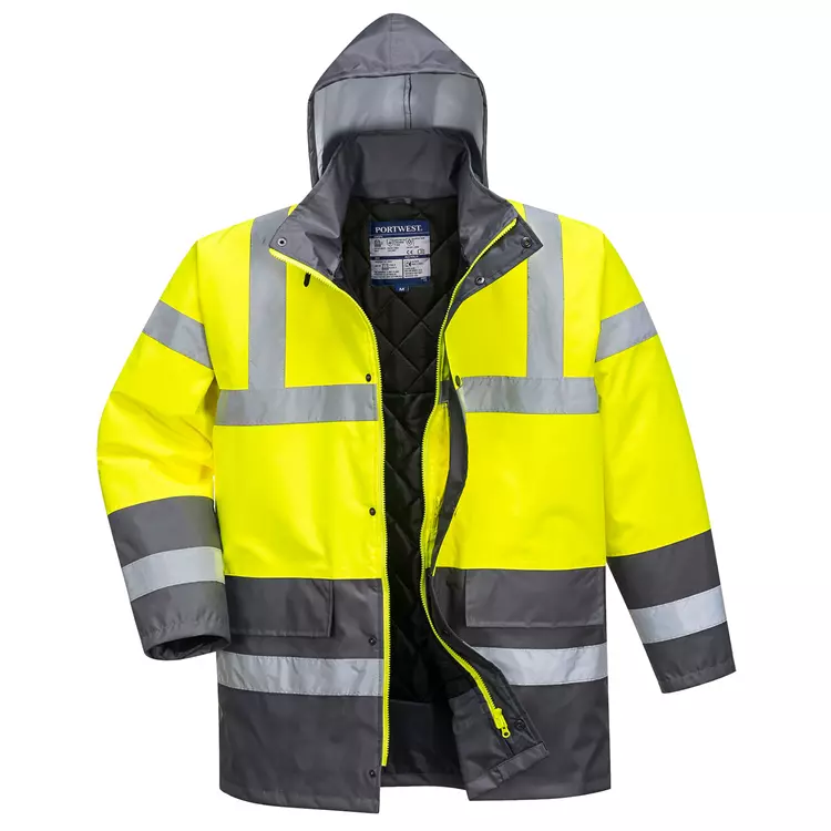 Portwest Wasserdicht Parka, Hi-vis Gelb/Grün Hi-vis Gelb/grau – Bild 6