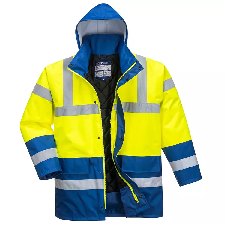 Portwest Wasserdicht Parka, Hi-vis Gelb/Grün Hi-vis Gelb/grau – Bild 2