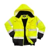 Portwest 3-i-1 Pilotenjacke m. abnehmbaren Ärmeln, Hi-vis Orange/Marine