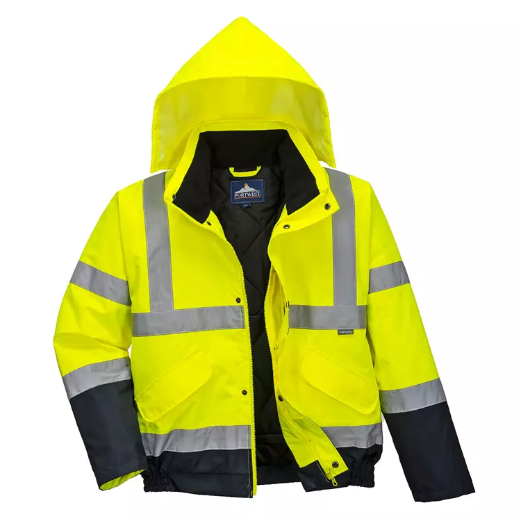 Portwest Pilotenjacke, Hi-vis Orange/Marine – Bild 2