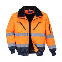 Portwest 3-i-1 Pilotenjacke, Hi-Vis gelb/marine