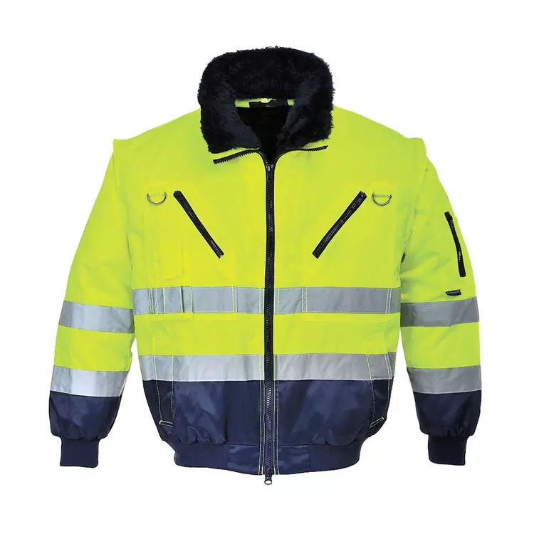 Portwest 3-i-1 Pilotenjacke, Hi-Vis gelb/marine – Bild 3
