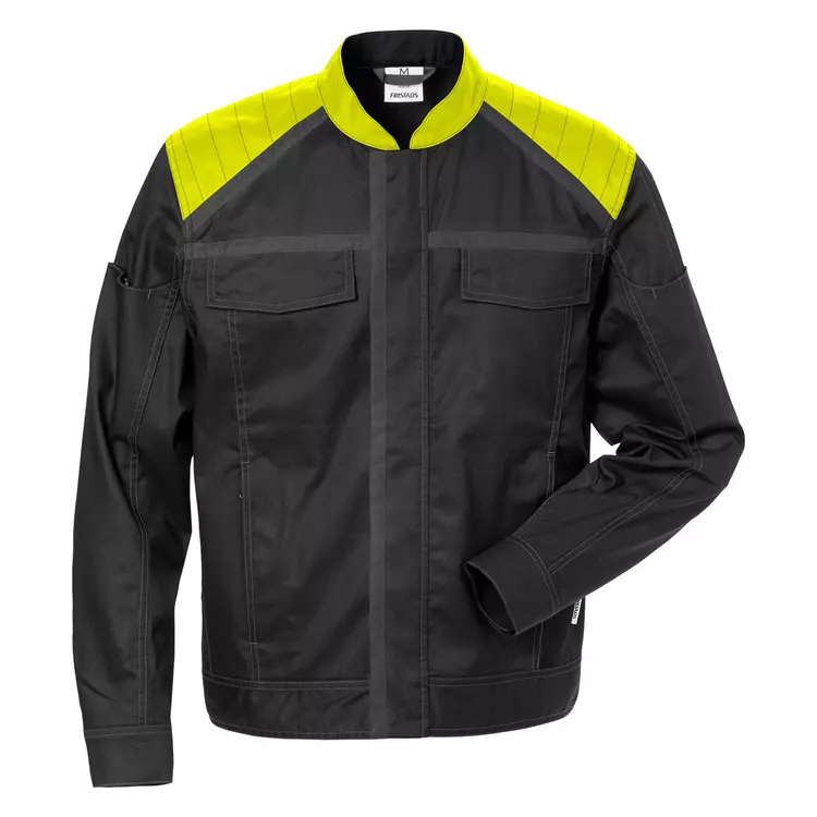 Fristads Arbeitsjacke 4555, Schwarz/Hi-Vis Gelb – Bild 10