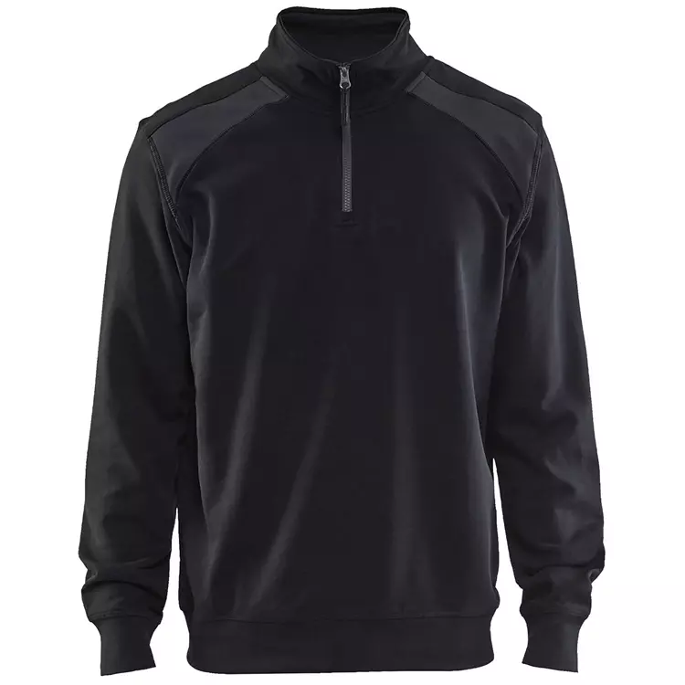 Blåkläder Unite Half-Zip Sweatshirt/Arbeitshemd, Schwarz/Kobaltblau – Bild 11