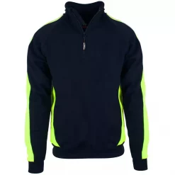 YOU Wilmington Pro Sweatshirt, Marine/Hi-Vis gelb
