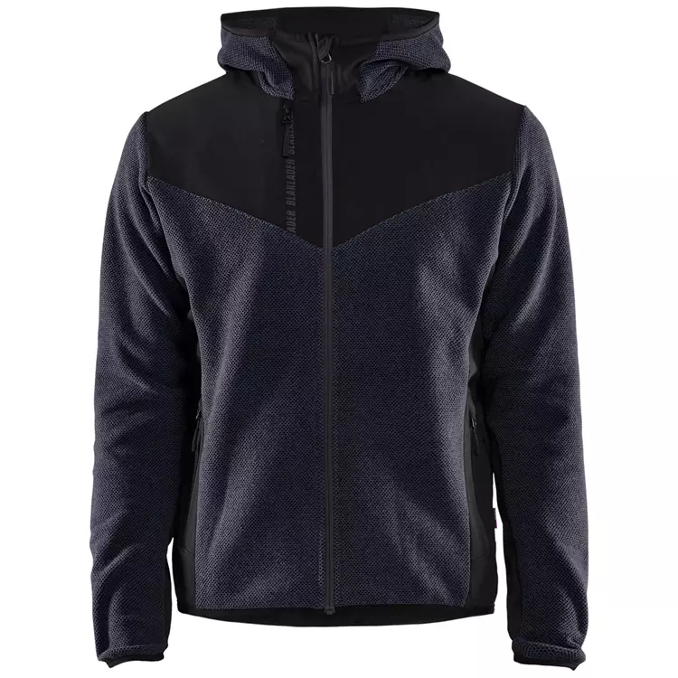 Blåkläder Softshell Strickjacke, Herbstgrün/Schwarz Honiggelb/schwarz – Bild 5