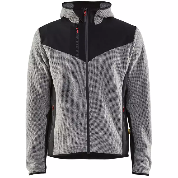 Blåkläder Softshell Strickjacke, Herbstgrün/Schwarz Honiggelb/schwarz – Bild 6