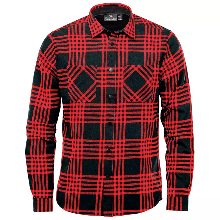 Stormtech Santa FE Langärmliges Flanellhemd, Royal blue/black – Bild 2