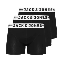 Jack & Jones Sense 3er Pack Boxershorts, Weiß Weiss/grau/schwarz
