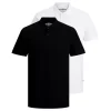 Jack & Jones JJEBASIC Poloshirt 2er Pack, Schwarz/Weiß Schwarz/weiß