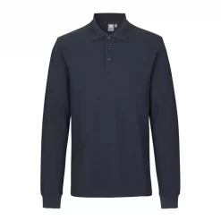 ID Identity ID Langärmliges Poloshirt mit Stretch, Grau Melange