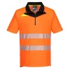 Portwest DX4 Poloshirt, Hi-Vis Orange/Schwarz