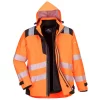 Portwest PW3 3i1 Arbeitsjacke, Hi-Vis Orange/Schwarz