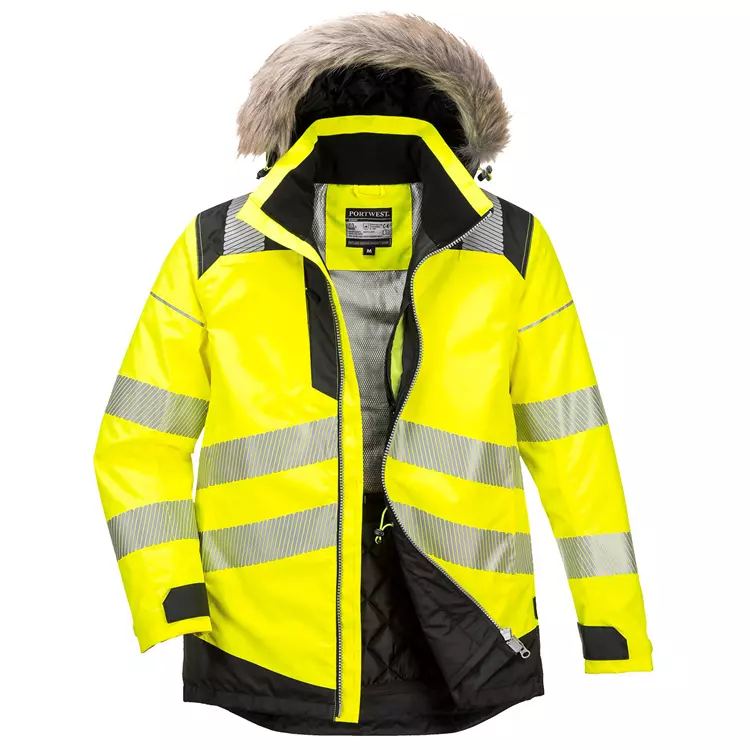 Portwest - PW3 Winterjacke, Hi-vis Gelb/Schwarz – Bild 2