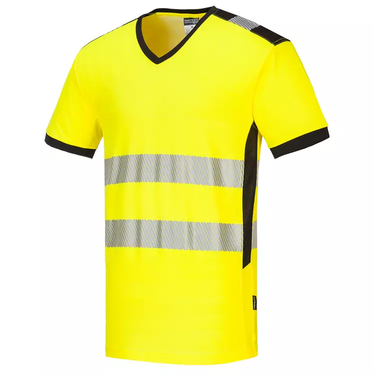 Portwest PW3 T-Shirt, Hi-vis Gelb/Schwarz – Bild 2