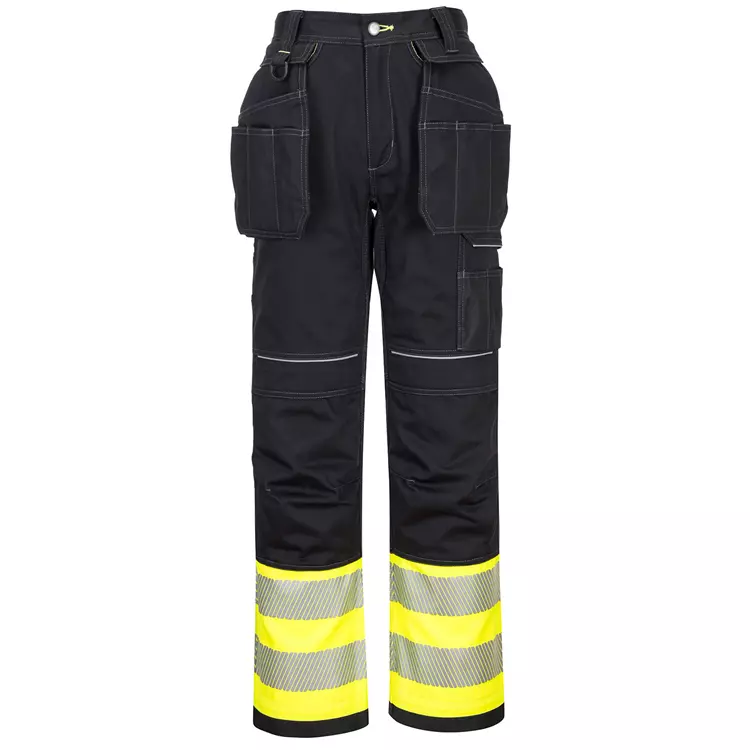 Portwest PW3 Handwerkerhose, Hi-Vis Orange/Schwarz – Bild 2