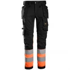 Snickers Workwear Snickers AllroundWork Handwerkerhose, Schwarz/Hi-Vis Gelb