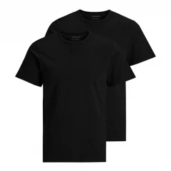 Jack & Jones JABASIC 2er Pack kurzärmlige Unterhemd, Weiß Weiß