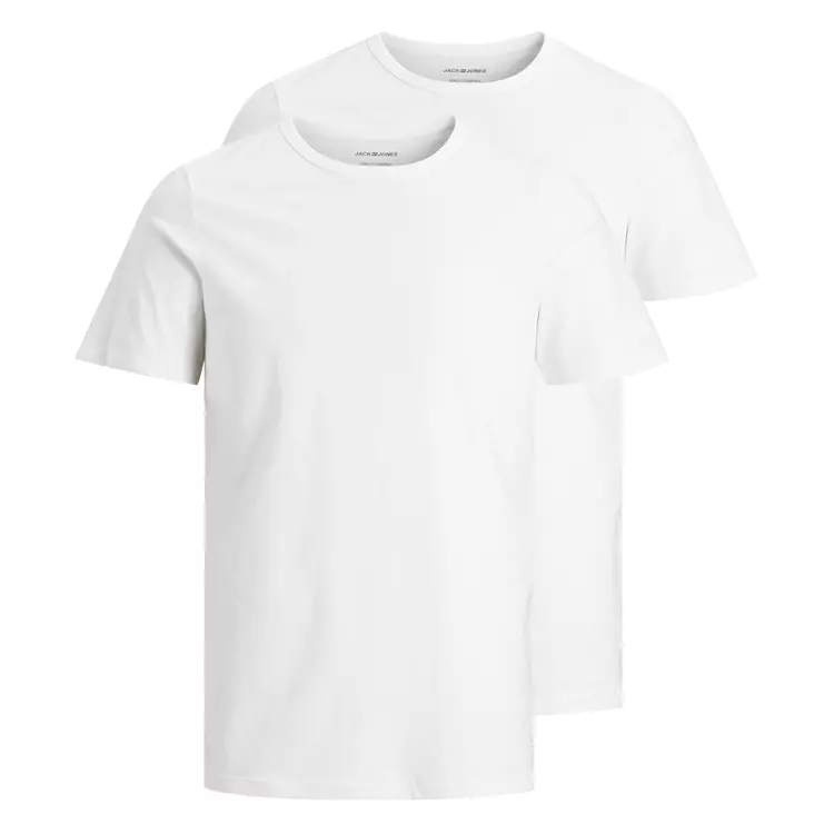 Jack & Jones JABASIC 2er Pack kurzärmlige Unterhemd, Weiß Weiß – Bild 2