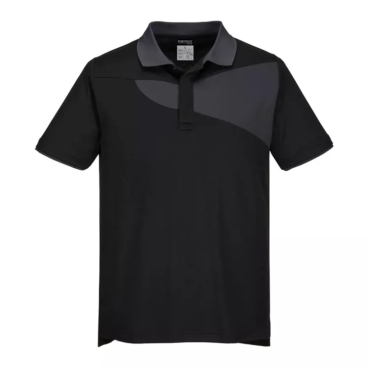 Portwest PW2 Poloshirt, Rot/Schwarz – Bild 4