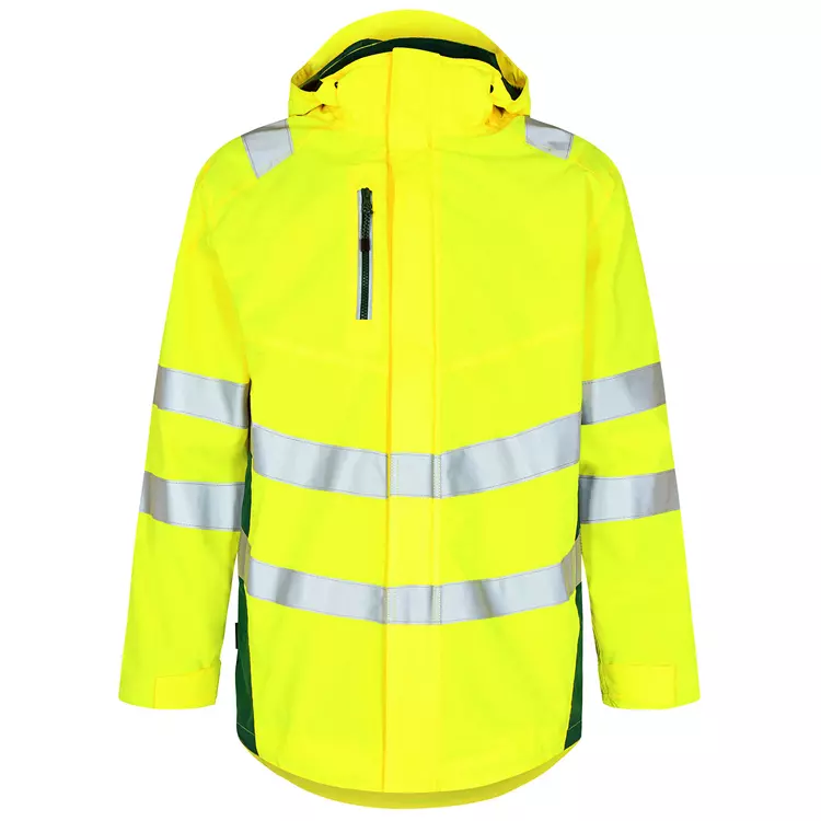 Engel Workwear Engel Safety Parka Shelljacke, Gelb/Blue Ink – Bild 8
