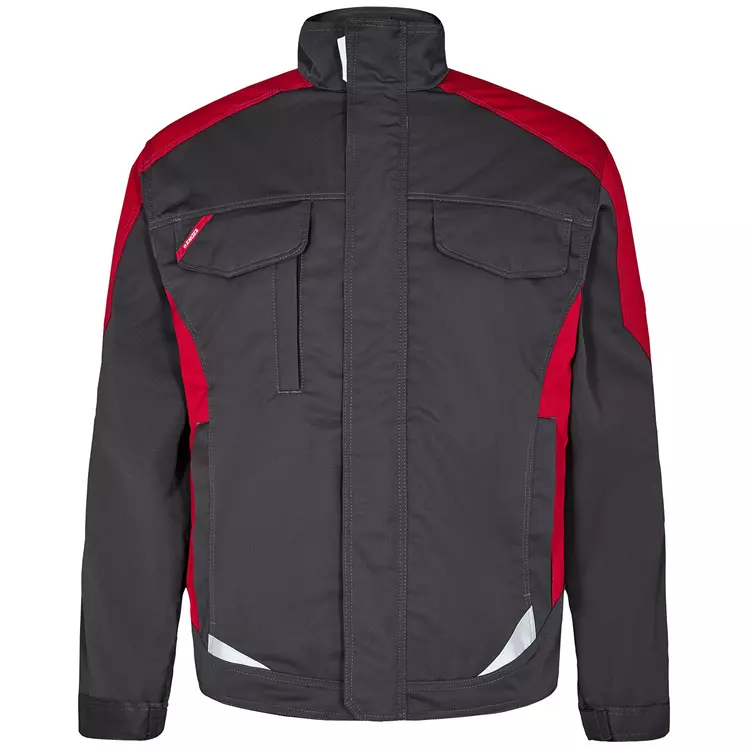 Engel Workwear Engel Galaxy Light Arbeitsjacke, Anthrazitgrau/Tomato Red – Bild 9