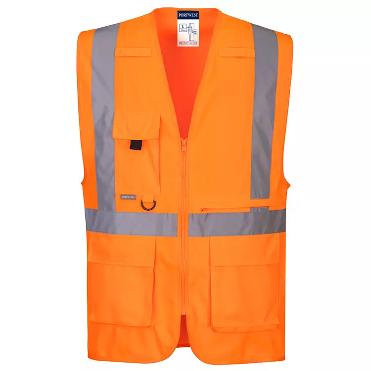 Portwest Arbeitsweste, Hi-vis Orange – Bild 2
