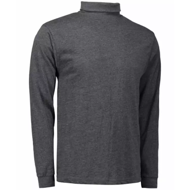 ID Identity ID T-Time T-Shirt mit Rollkragen, Graphitgrau Melange