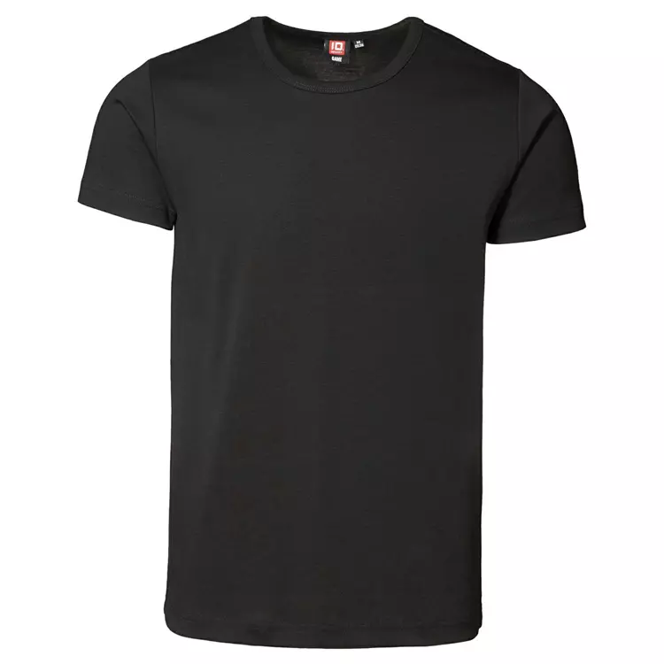 ID Identity ID 1x1 Geripptes T-Shirt, Weiß Grau Melange – Bild 3