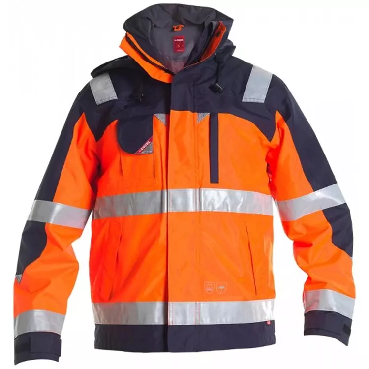 Engel Workwear Engel Shelljacke, Hi-vis rot/grau – Bild 2