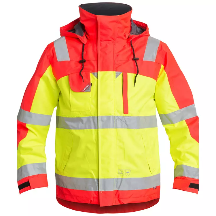Engel Workwear Engel Shelljacke, Hi-vis rot/grau – Bild 8