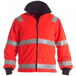 Engel Workwear Engel Fleecejacke, Hi-Vis Rot