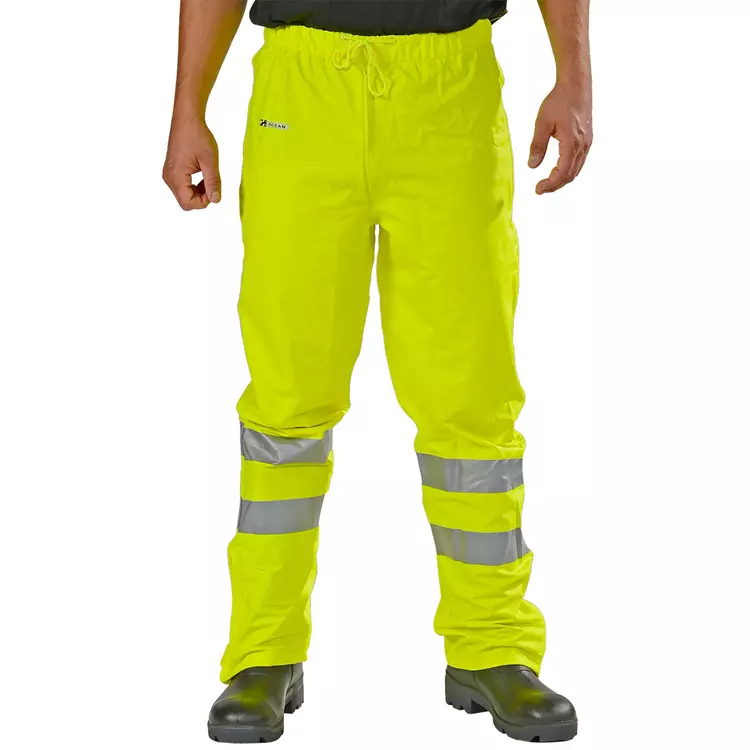 Ocean PU Comfort Stretch Regenhose, Hi-vis Orange – Bild 2
