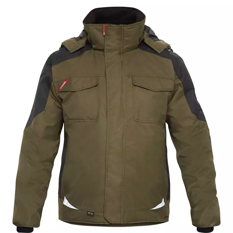 Engel Workwear Engel Galaxy Winterjacke, Weiß/Anthrazitgrau Waldgrün/schwarz – Bild 4