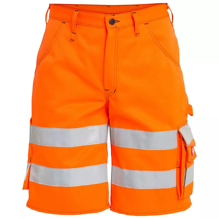 Engel Workwear Engel Arbeitsshorts, Hi-vis rot/grau