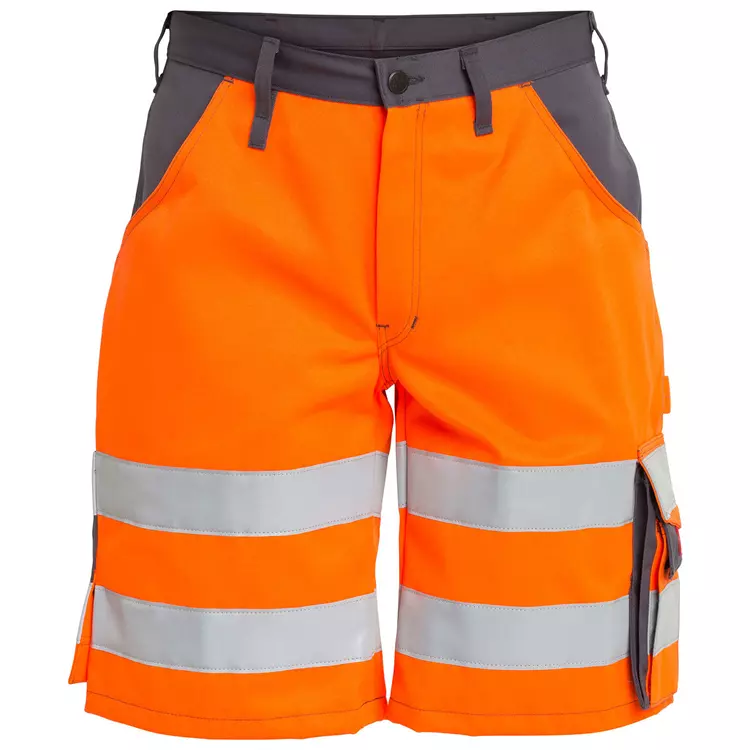 Engel Workwear Engel Arbeitsshorts, Hi-vis rot/grau – Bild 2