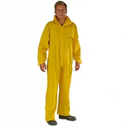 Ocean PU Comfort Stretch Regenoverall, Olivgrün Orange