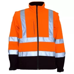 Ocean 2-i-1 Softshelljacke, Hi-vis Orange/Marine
