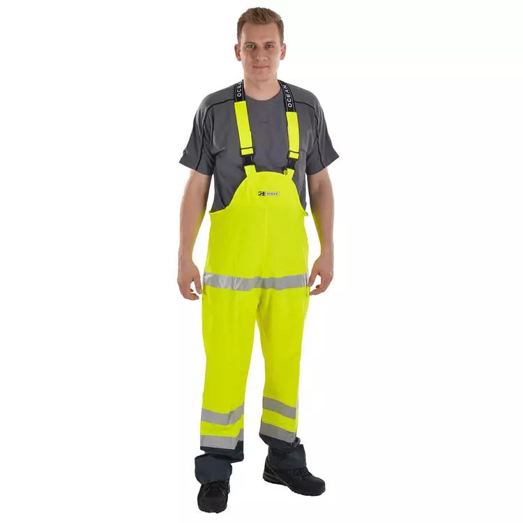 Ocean Comfort Light Latzhose, Hi-Vis gelb/marine – Bild 3
