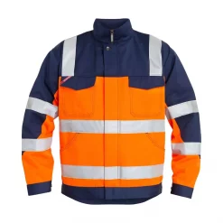 Engel Workwear Engel Light Arbeitsjacke, Hi-vis Orange/Marine