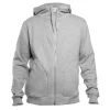 Dunderdon S18 Kapuzenpullover mit Reißverschluss, Grau Melange