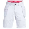 Engel Workwear Engel Combat Handwerkershorts, Weiß Schwarz