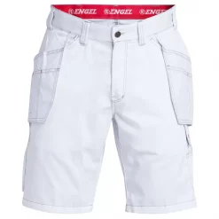 Engel Workwear Engel Combat Handwerkershorts, Weiß Schwarz